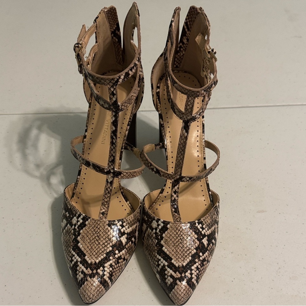 Adrienne Vittadini Snakeskin Patterned Heels